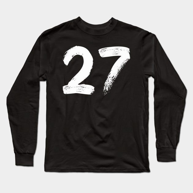 Number 27 Long Sleeve T-Shirt by Erena Samohai